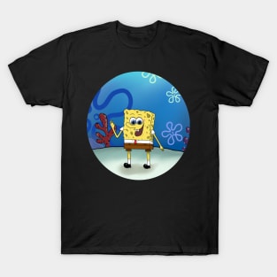 My yellow square friend round design T-Shirt